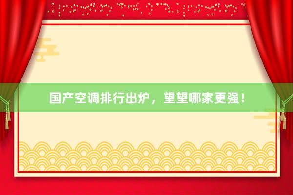 国产空调排行出炉，望望哪家更强！